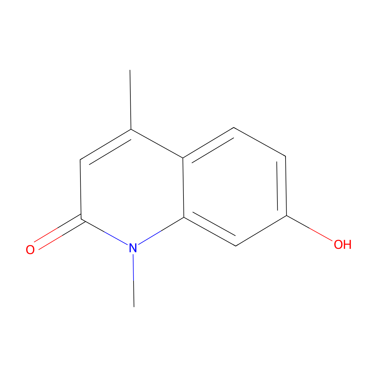 7-Hydroxy-1,4-dimethyl-1,2-dihydroquinolin-2-one molecular structure, CAS 73290-60-5