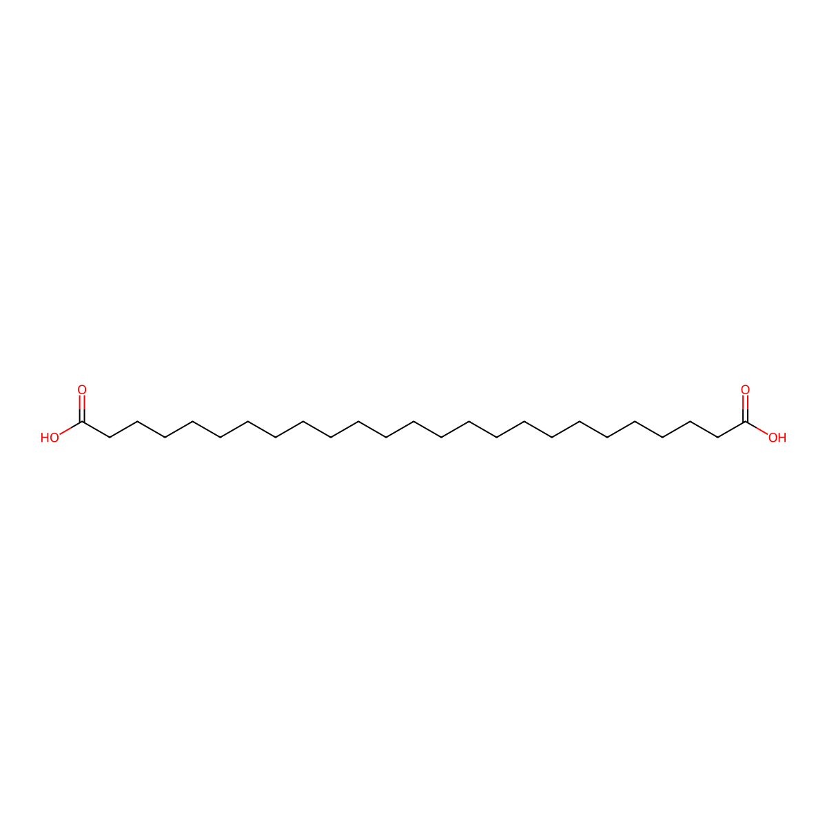 Pentacosanedioic acid molecular structure, CAS 73292-42-9