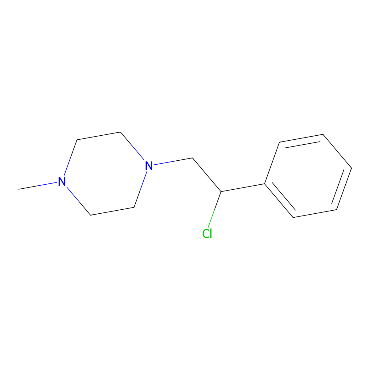1-(2-Chloro-2-phenylethyl)-4-methylpiperazine molecular structure, CAS 732921-55-0