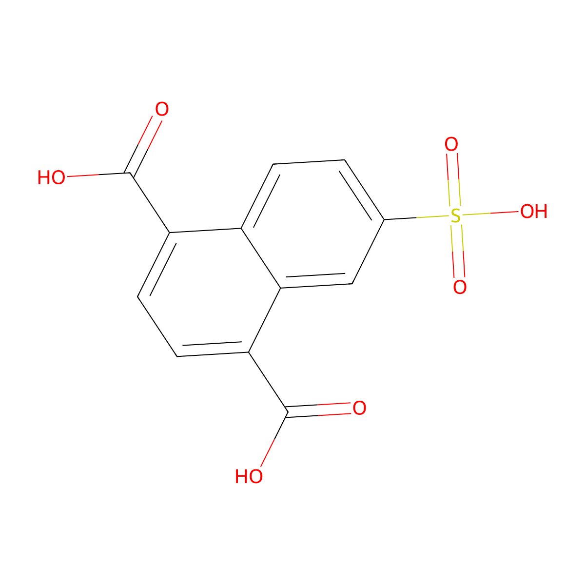 6-Sulfonaphthalene-1,4-dicarboxylic acid molecular structure, CAS 732939-58-1