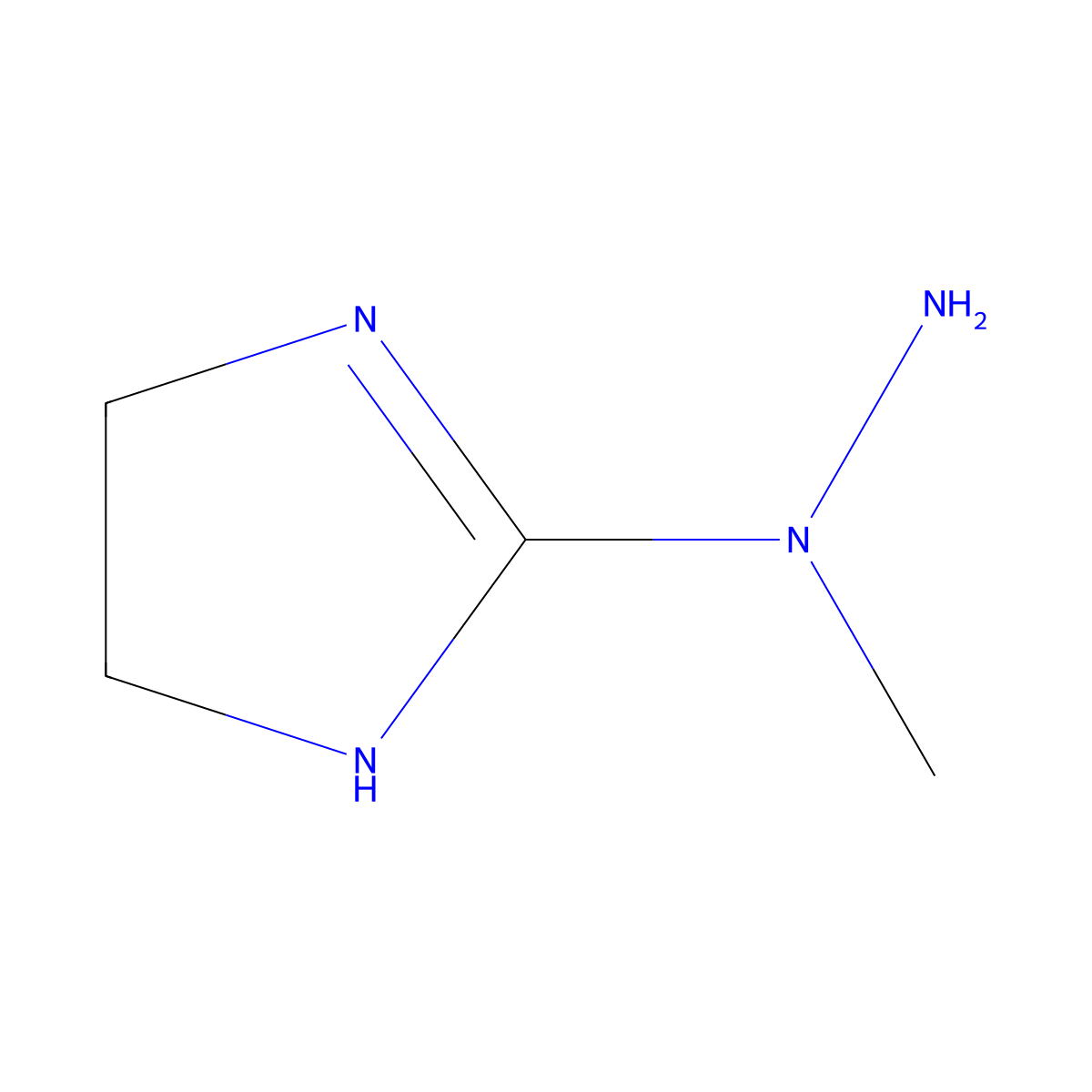 2-(1-methylhydrazin-1-yl)-4,5-dihydro-1H-imidazole molecular structure, CAS 732941-31-0