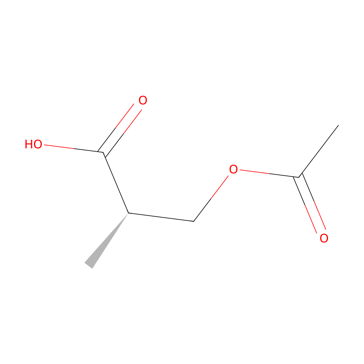 (2S)-3-(acetyloxy)-2-methylpropanoicacid molecular structure, CAS 73295-09-7