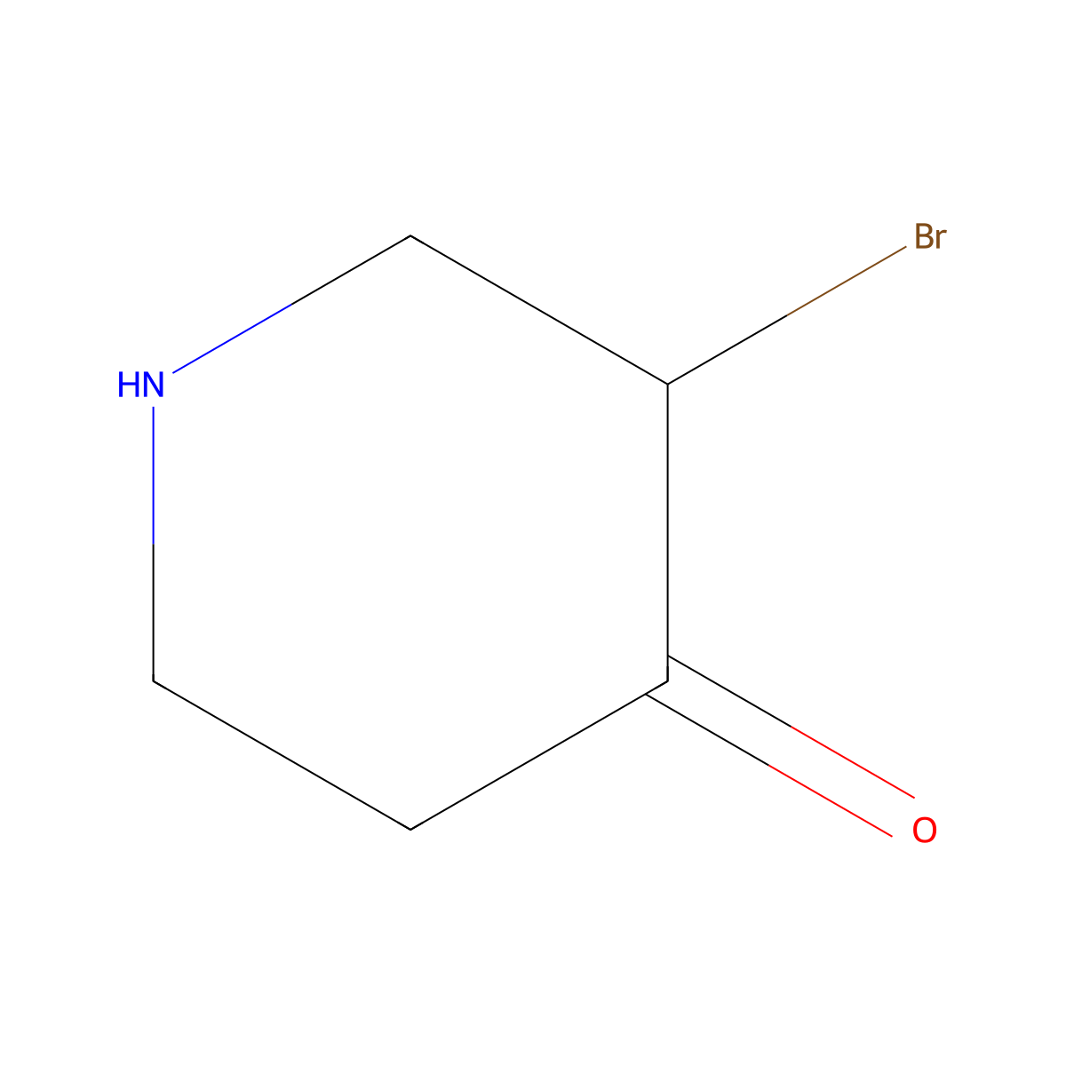 3-Bromopiperidin-4-one molecular structure, CAS 732953-40-1