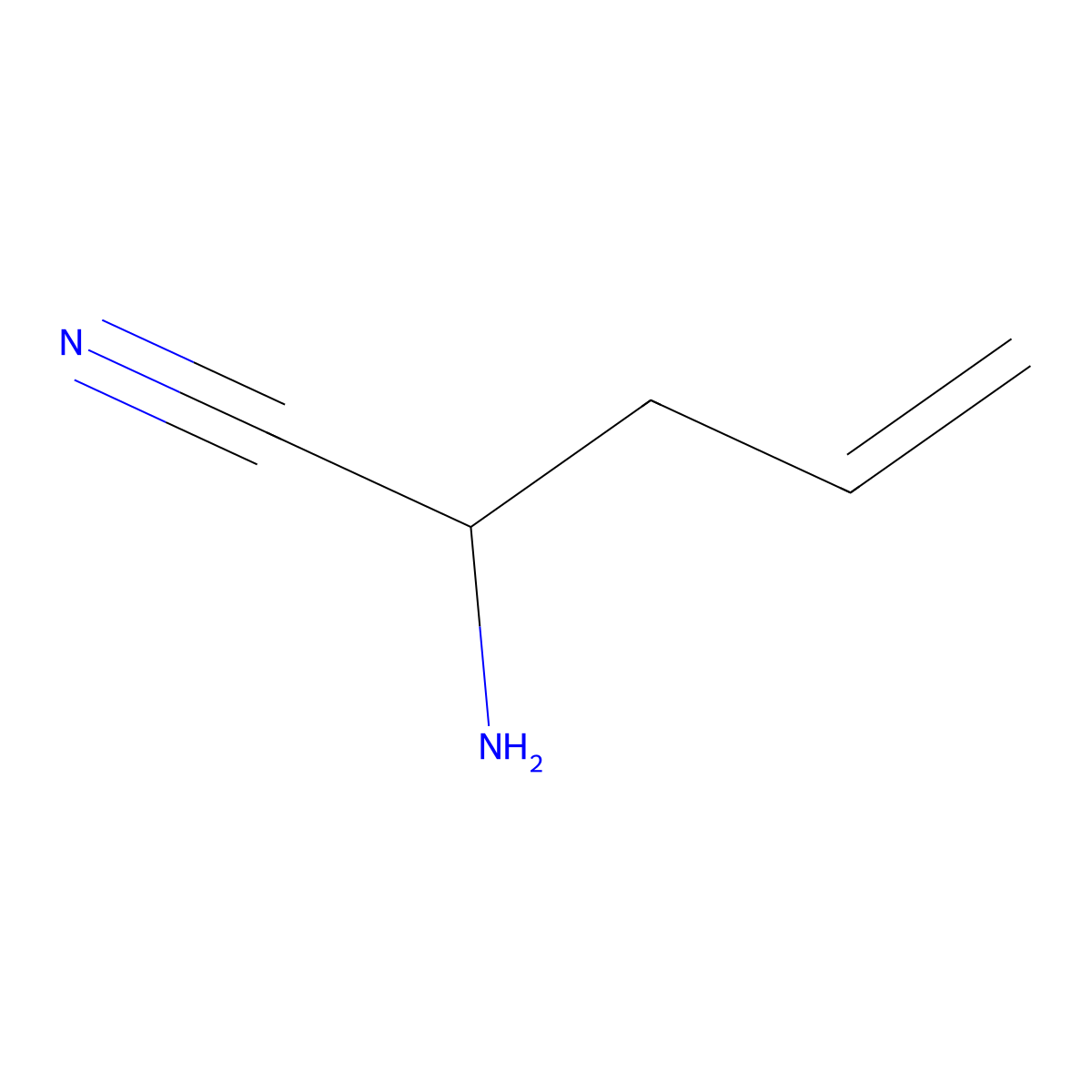 2-Aminopent-4-enenitrile molecular structure, CAS 732967-09-8