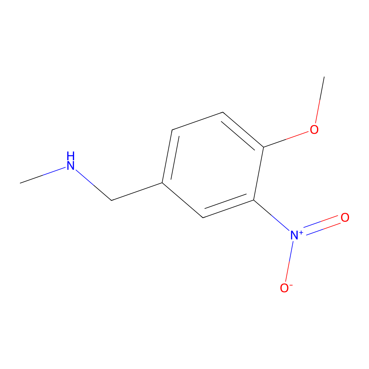 1-(4-methoxy-3-nitrophenyl)-N-methylmethanamine molecular structure, CAS 732976-89-5