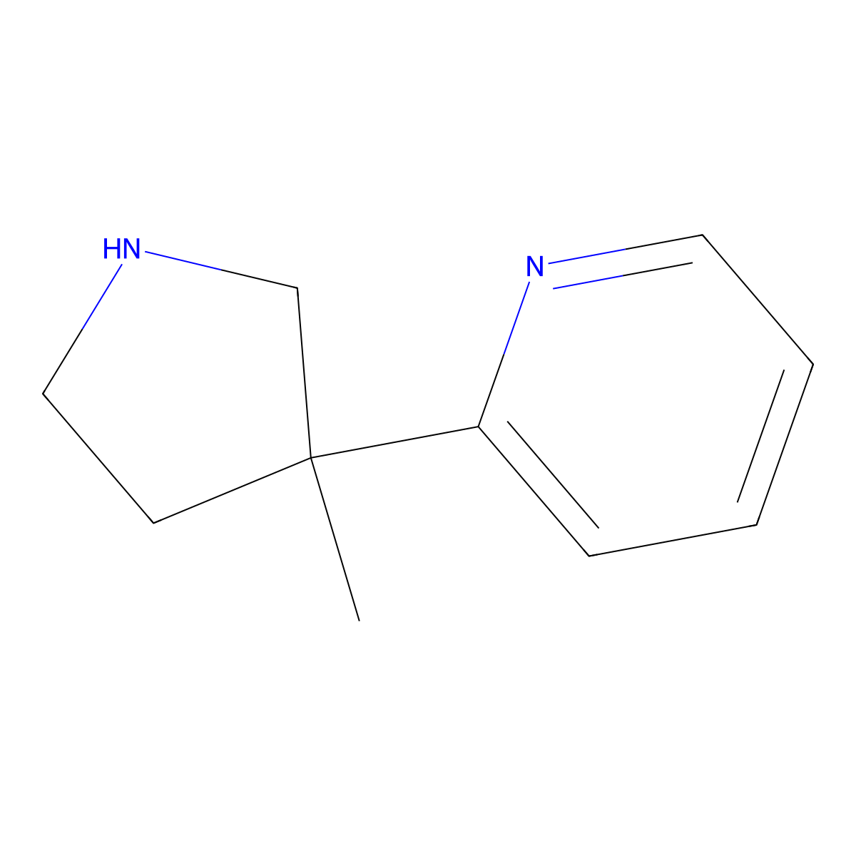 2-(3-Methylpyrrolidin-3-yl)pyridine molecular structure, CAS 732981-96-3