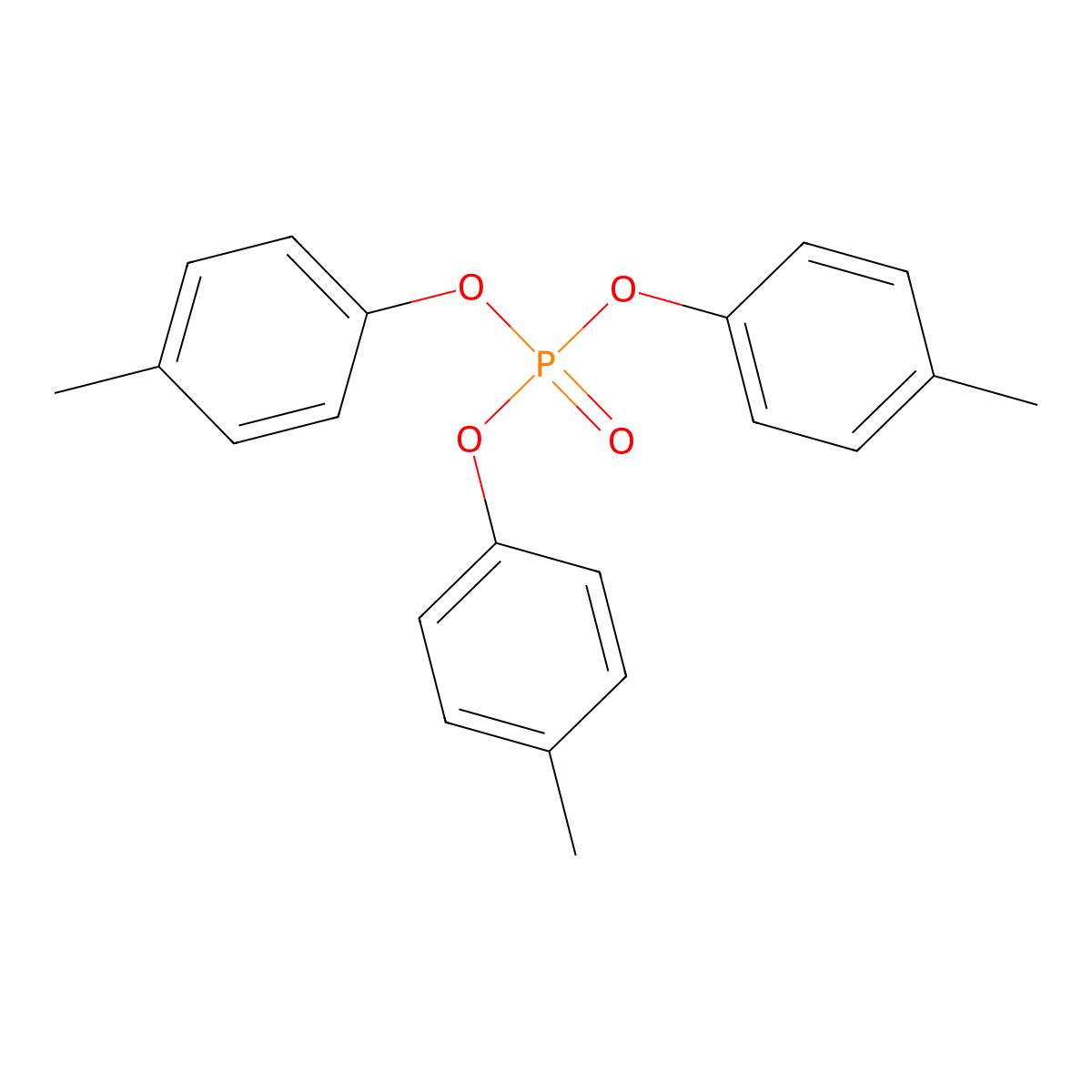 Tri-p-cresyl phosphate molecular structure, CAS 73299-28-2