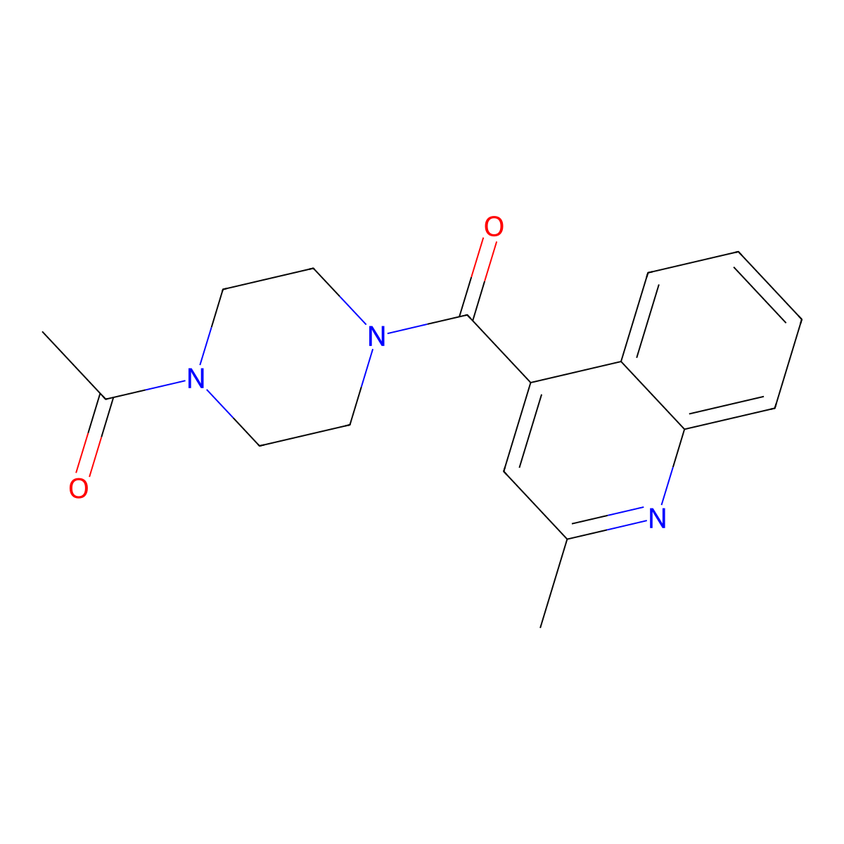 1-[4-(2-Methylquinoline-4-carbonyl)piperazin-1-yl]ethanone molecular structure, CAS 732995-95-8