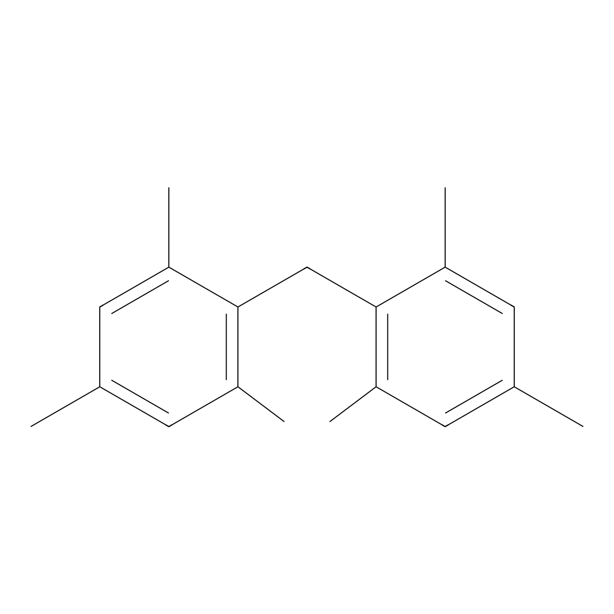 1,3,5-Trimethyl-2-((2,4,6-trimethylphenyl)methyl)benzene molecular structure, CAS 733-07-3