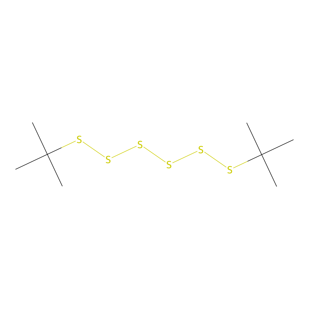 Di-tert-butyl hexasulphide molecular structure, CAS 7330-33-8