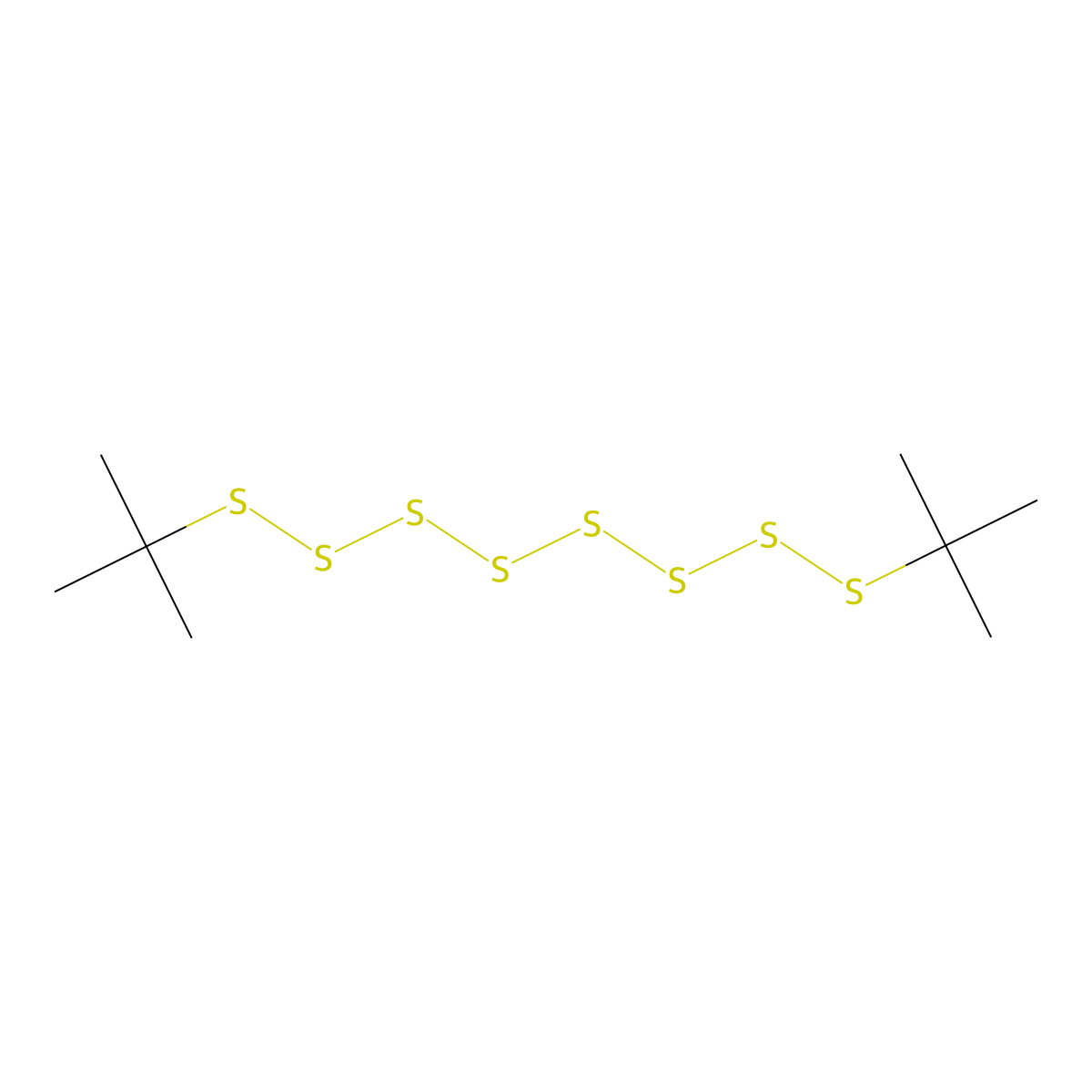 tert-Butyl octasulphide molecular structure, CAS 7330-35-0