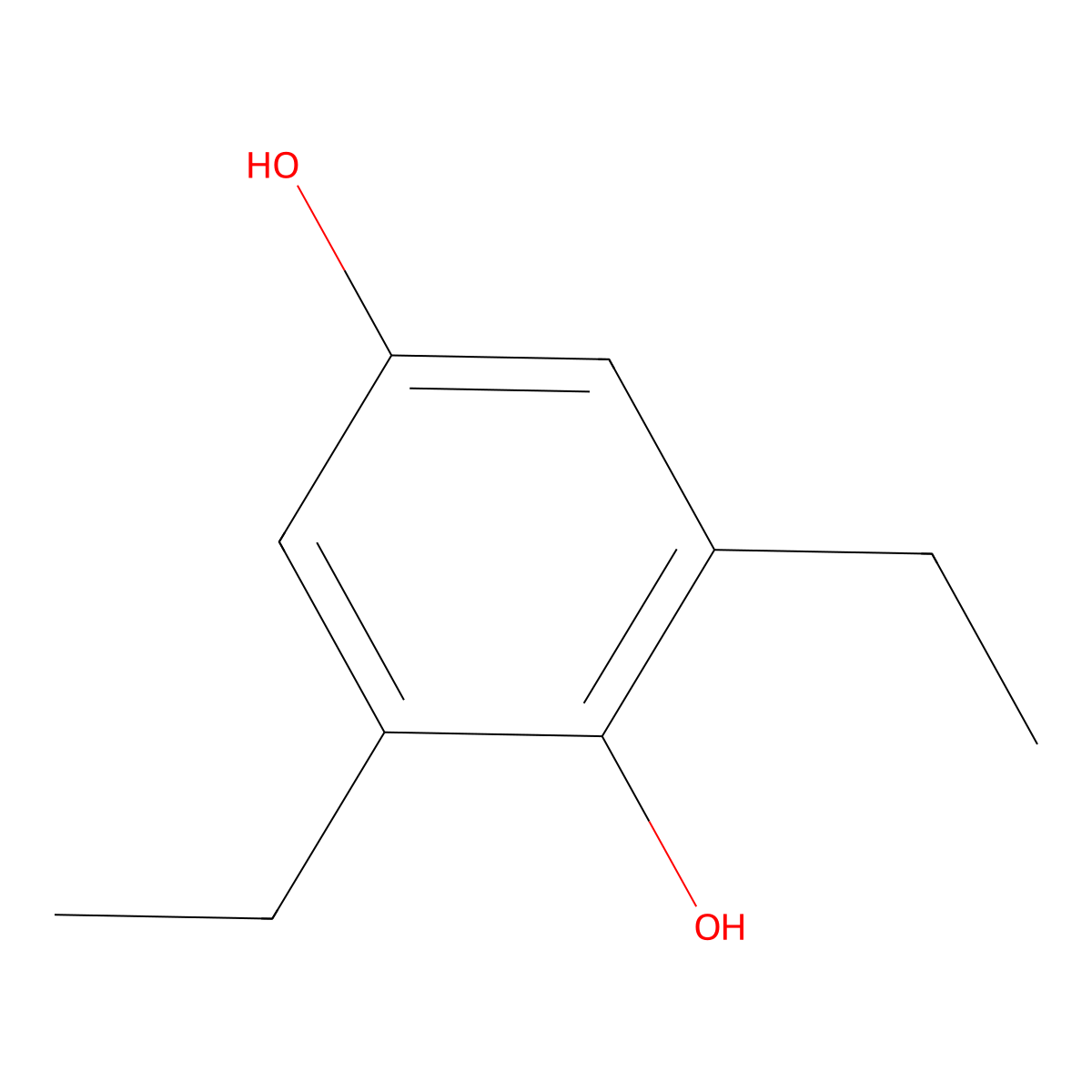 2,6-Diethylbenzene-1,4-diol molecular structure, CAS 7330-81-6