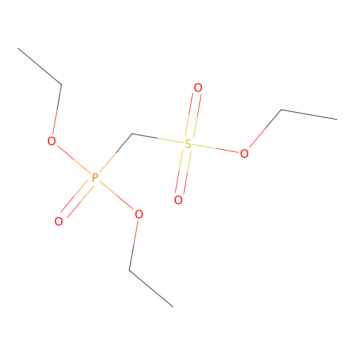 Ethyl (diethoxyphosphoryl)methanesulfonate molecular structure, CAS 73300-75-1