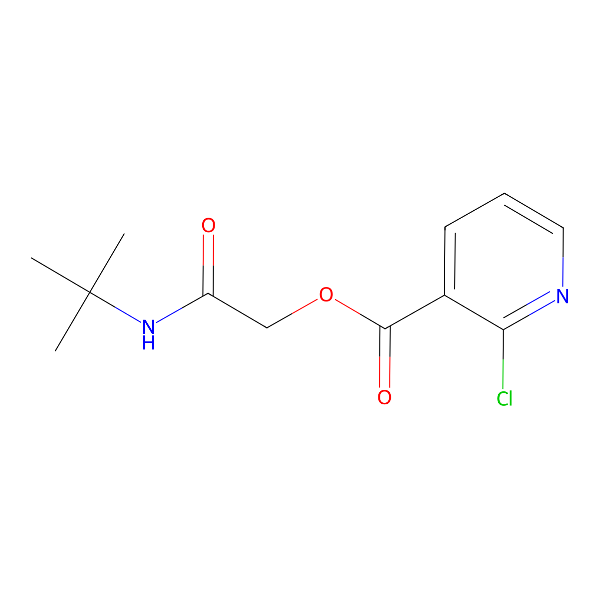 (Tert-butylcarbamoyl)methyl 2-chloropyridine-3-carboxylate molecular structure, CAS 733007-25-5