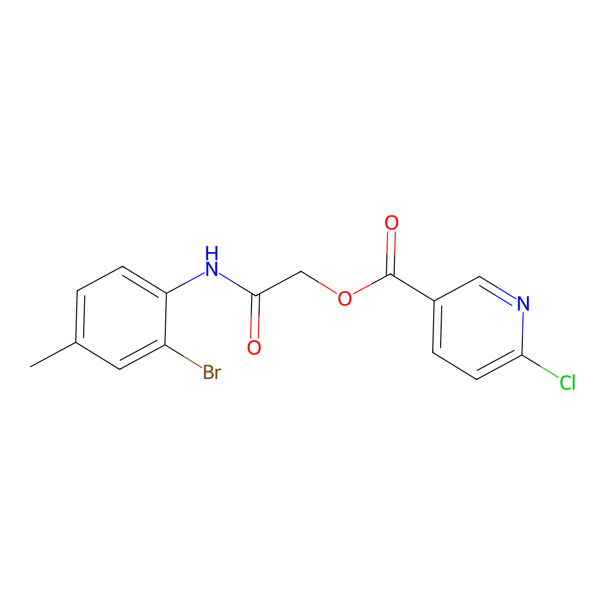 [(2-Bromo-4-methylphenyl)carbamoyl]methyl 6-chloropyridine-3-carboxylate molecular structure, CAS 733007-51-7