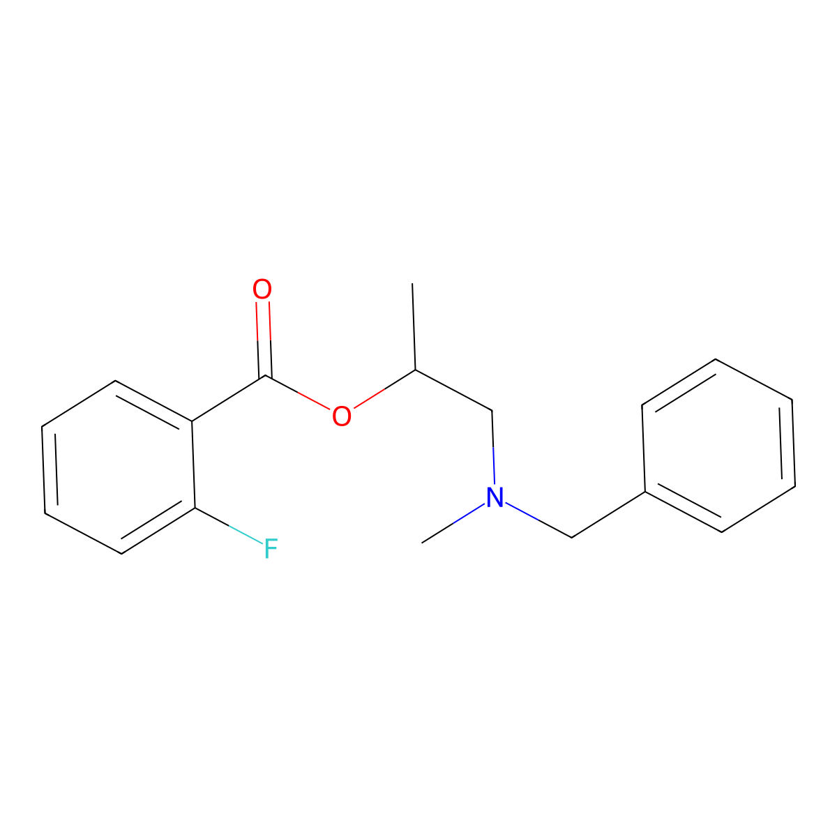 1-[Benzyl(methyl)amino]propan-2-yl 2-fluorobenzoate molecular structure, CAS 733012-43-6