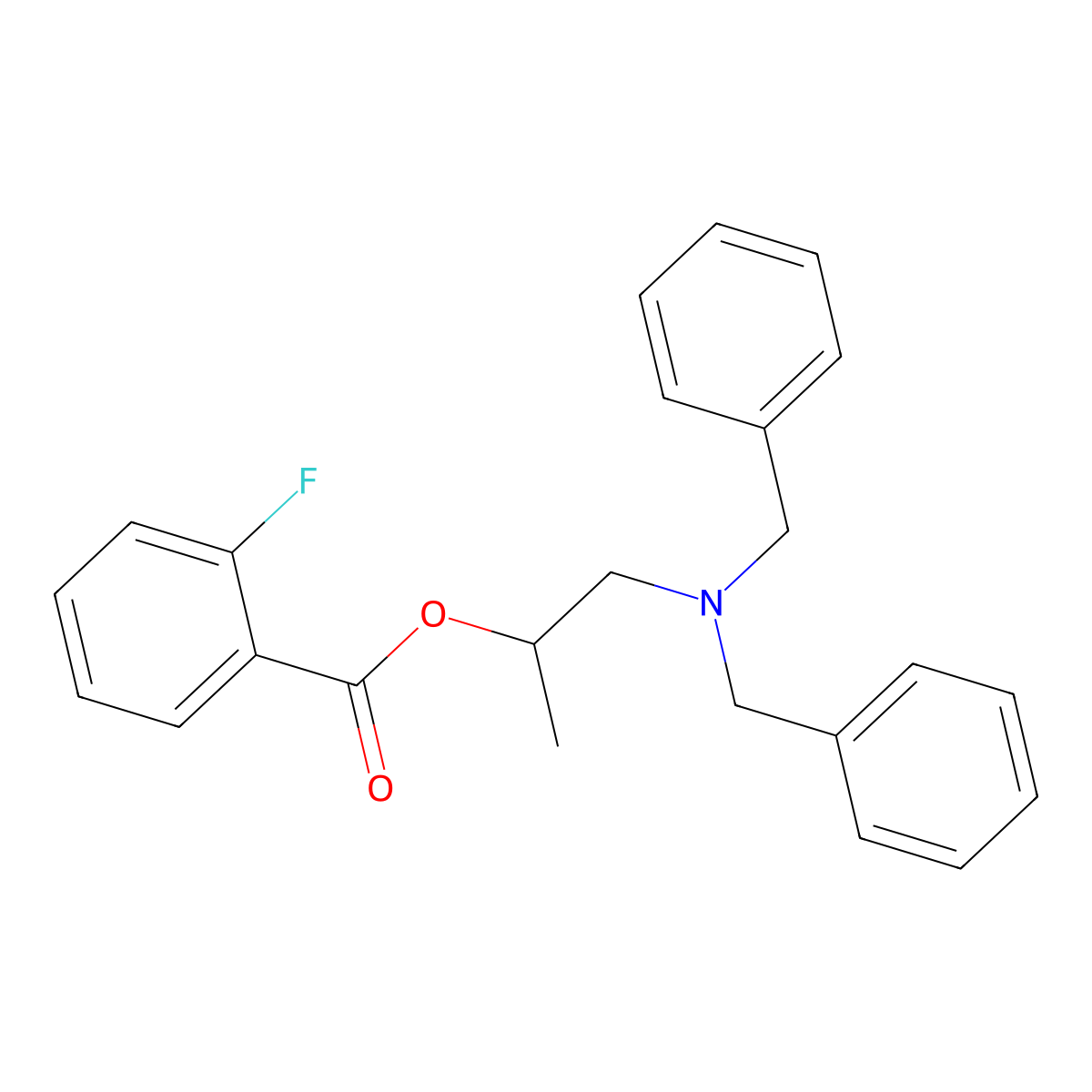 1-(Dibenzylamino)propan-2-yl 2-fluorobenzoate molecular structure, CAS 733012-52-7