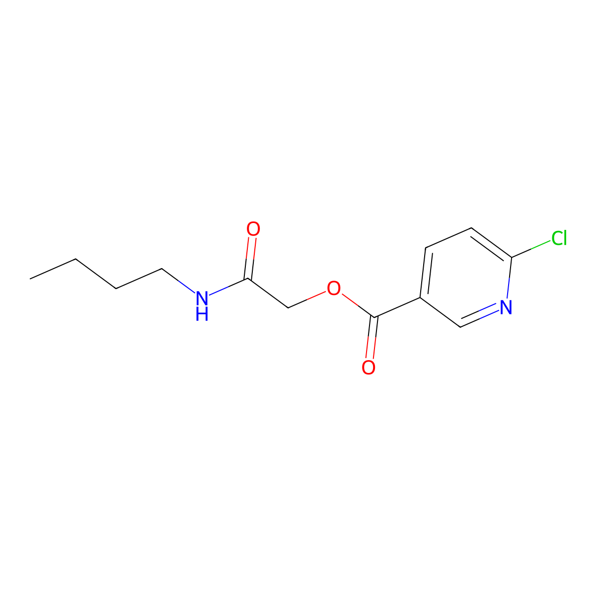 (Butylcarbamoyl)methyl 6-chloropyridine-3-carboxylate molecular structure, CAS 733015-88-8