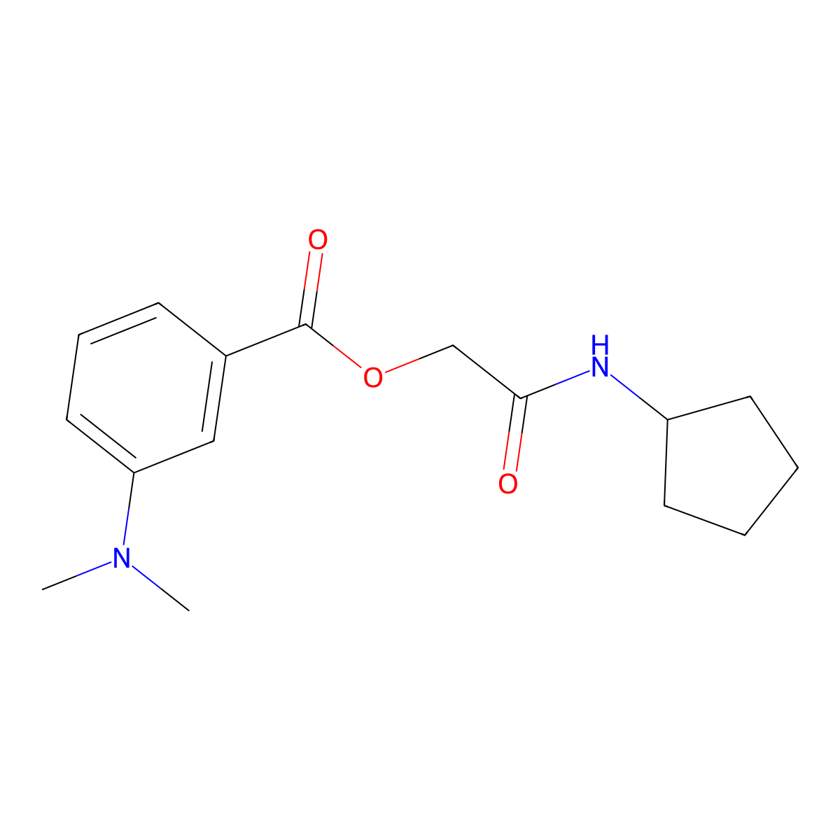 [2-(Cyclopentylamino)-2-oxoethyl] 3-(dimethylamino)benzoate molecular structure, CAS 733025-10-0