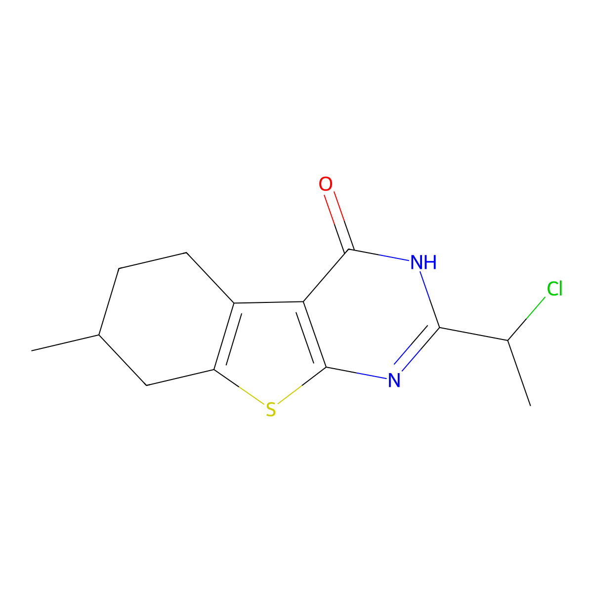 5-(1-Chloroethyl)-11-methyl-8-thia-4,6-diazatricyclo(7.4.0.0,2,7)trideca-1(9),2(7),5-trien-3-one molecular structure, CAS 733030-56-3