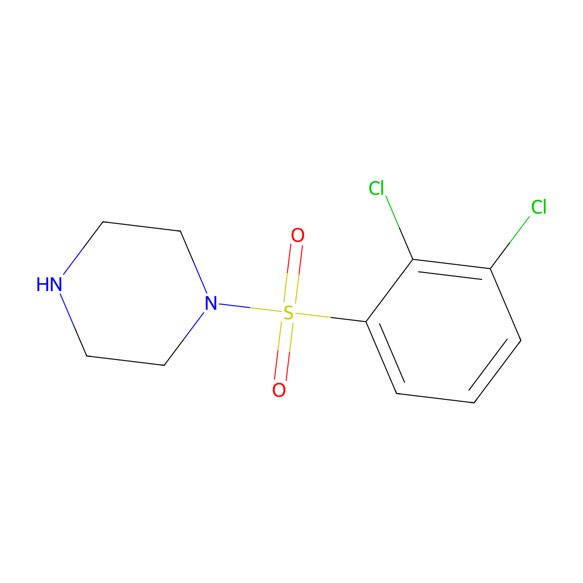 1-(2,3-Dichlorobenzenesulfonyl)piperazine molecular structure, CAS 733030-77-8