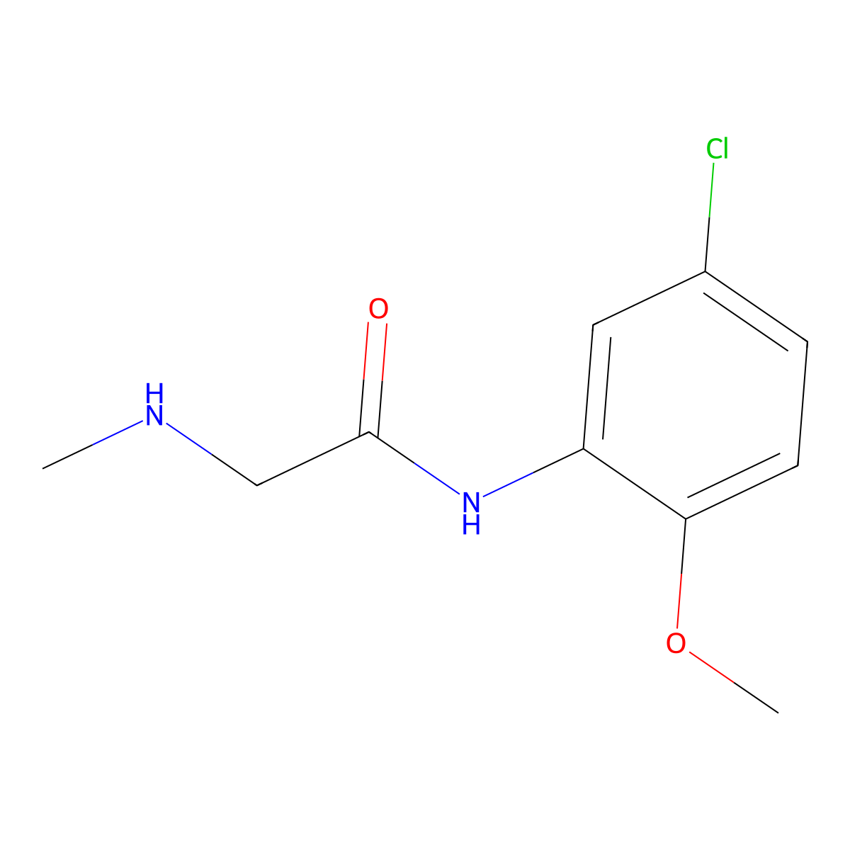 N-(5-Chloro-2-methoxyphenyl)-2-(methylamino)acetamide molecular structure, CAS 733030-88-1