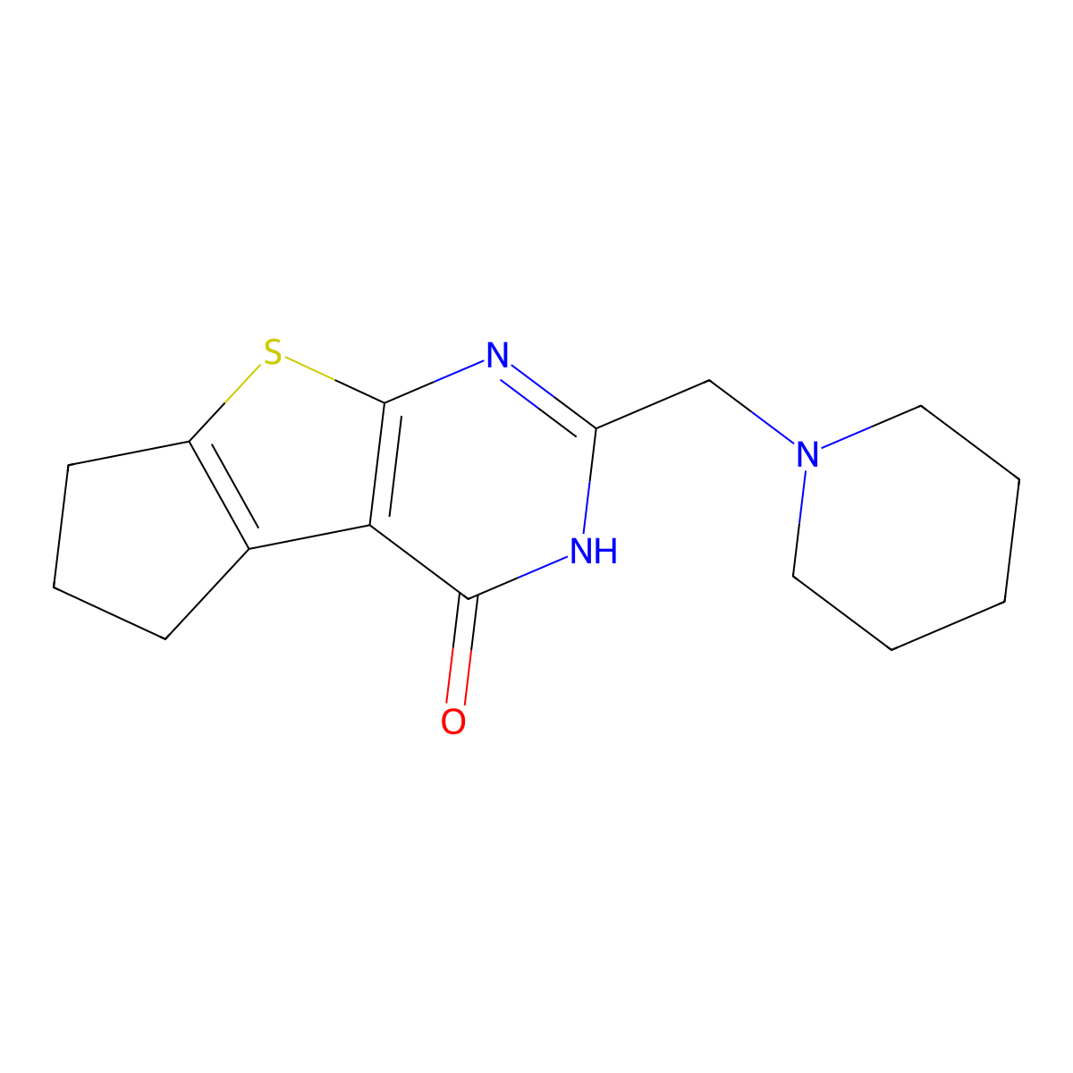 10-(Piperidin-1-ylmethyl)-7-thia-9,11-diazatricyclo[6.4.0.0^{2,6}]dodeca-1(8),2(6),9-trien-12-one molecular structure, CAS 733031-27-1