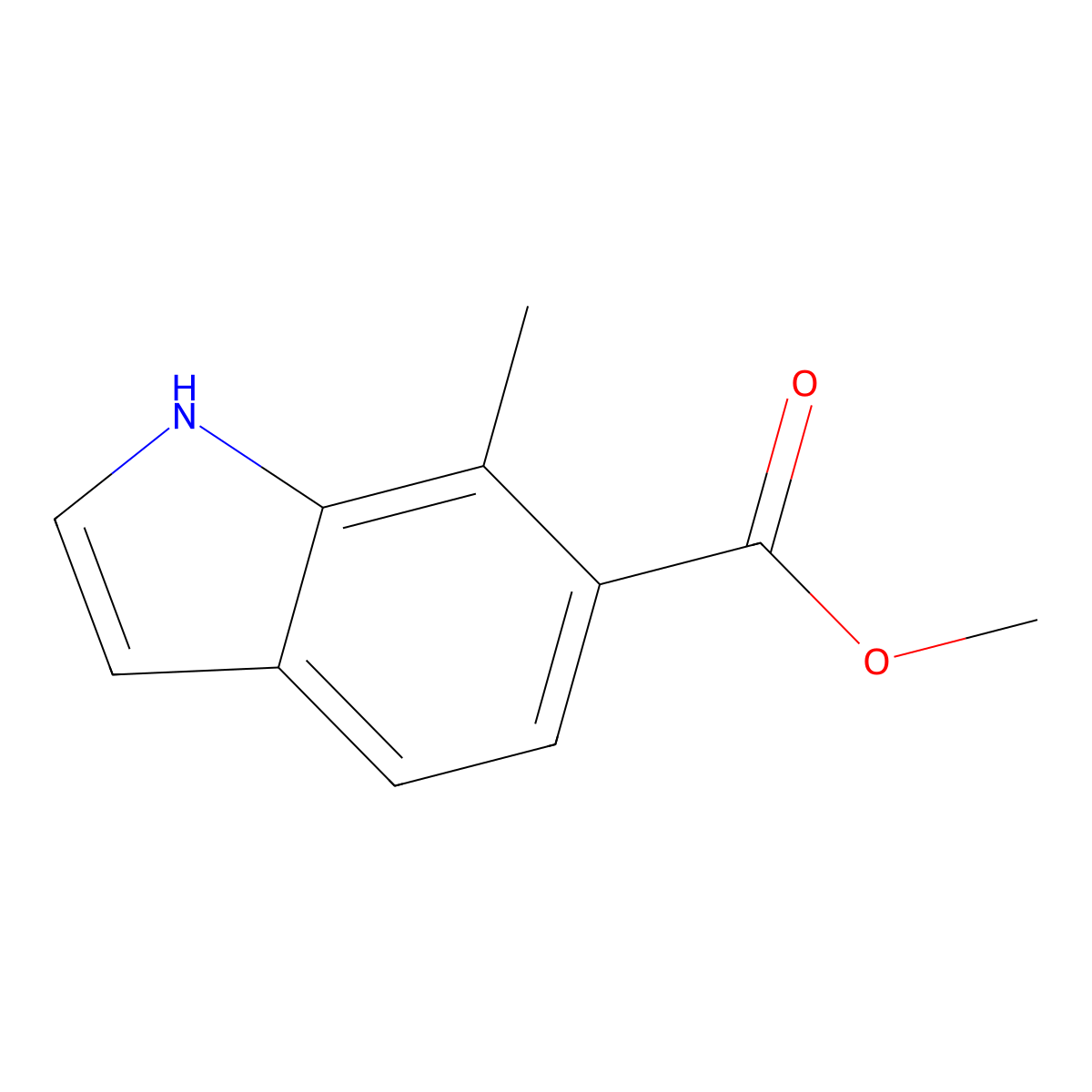 methyl 7-methyl-1H-indole-6-carboxylate molecular structure, CAS 733035-34-2