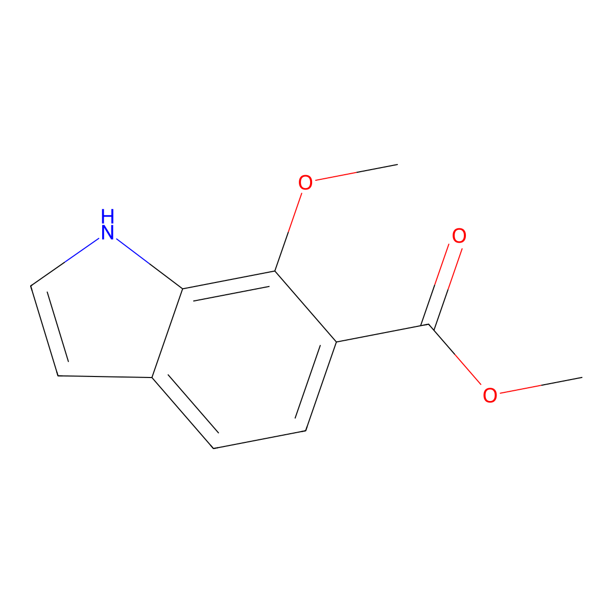 methyl 7-methoxy-1H-indole-6-carboxylate molecular structure, CAS 733035-43-3