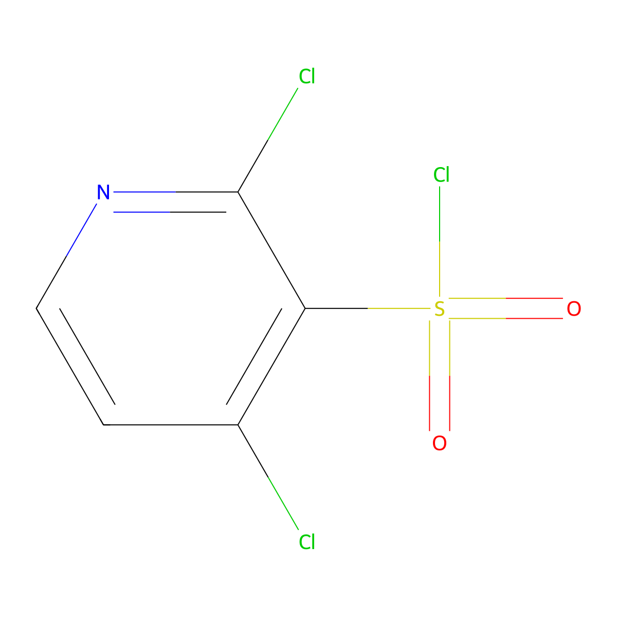 2,4-Dichloropyridine-3-sulfonyl chloride molecular structure, CAS 733047-84-2