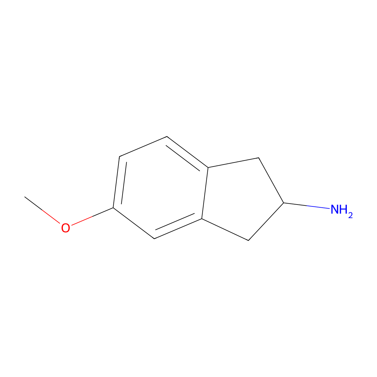 2-Amino-5-methoxyindan molecular structure, CAS 73305-09-6