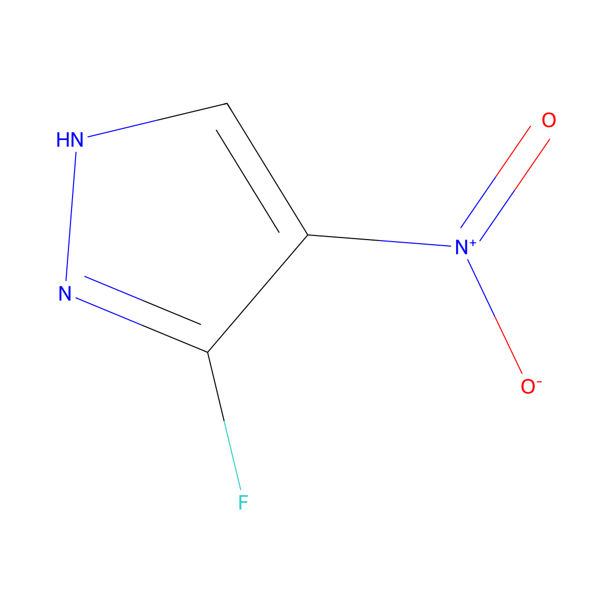 3-fluoro-4-nitro-1H-pyrazole molecular structure, CAS 73305-81-4