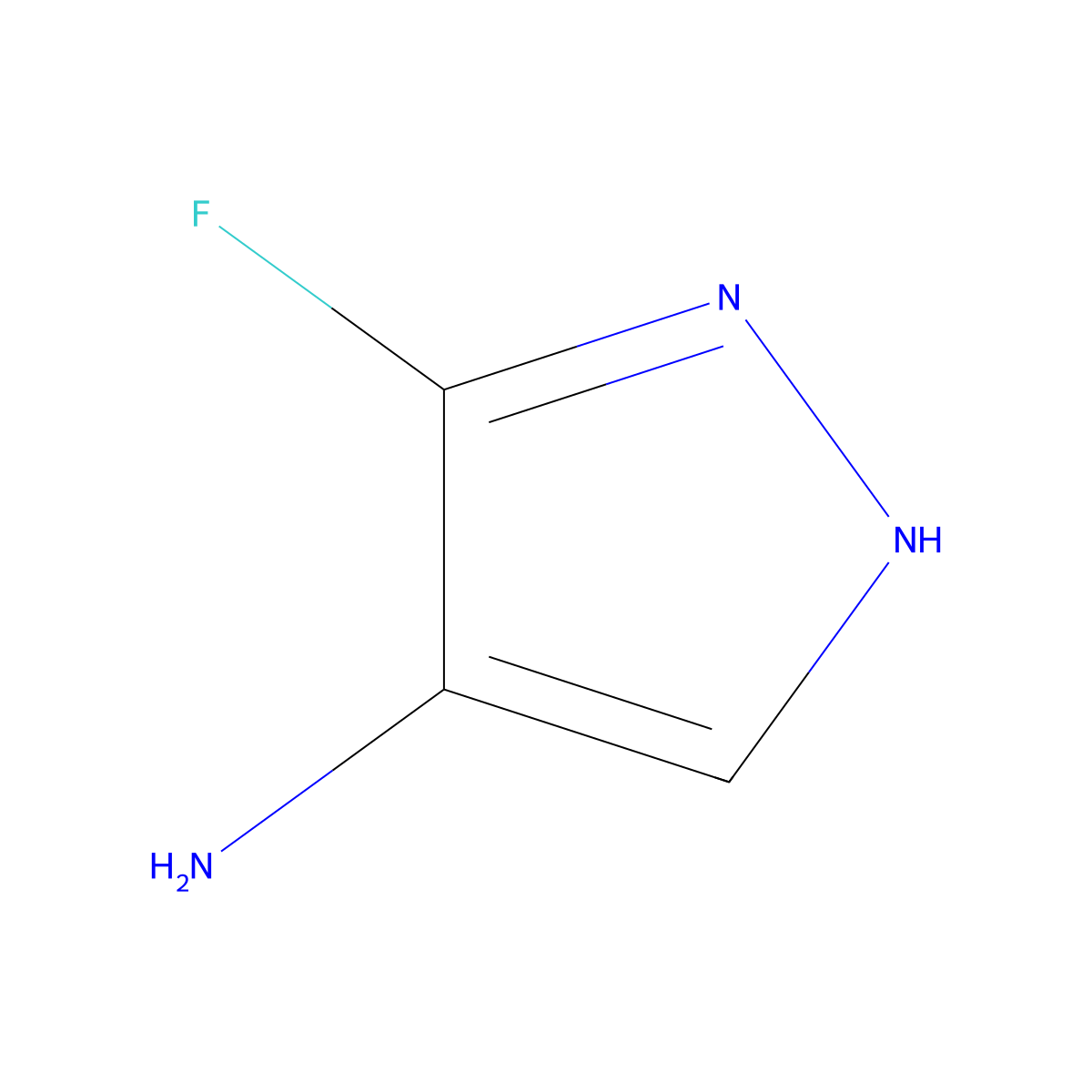 3-fluoro-1H-pyrazol-4-amine molecular structure, CAS 73305-82-5