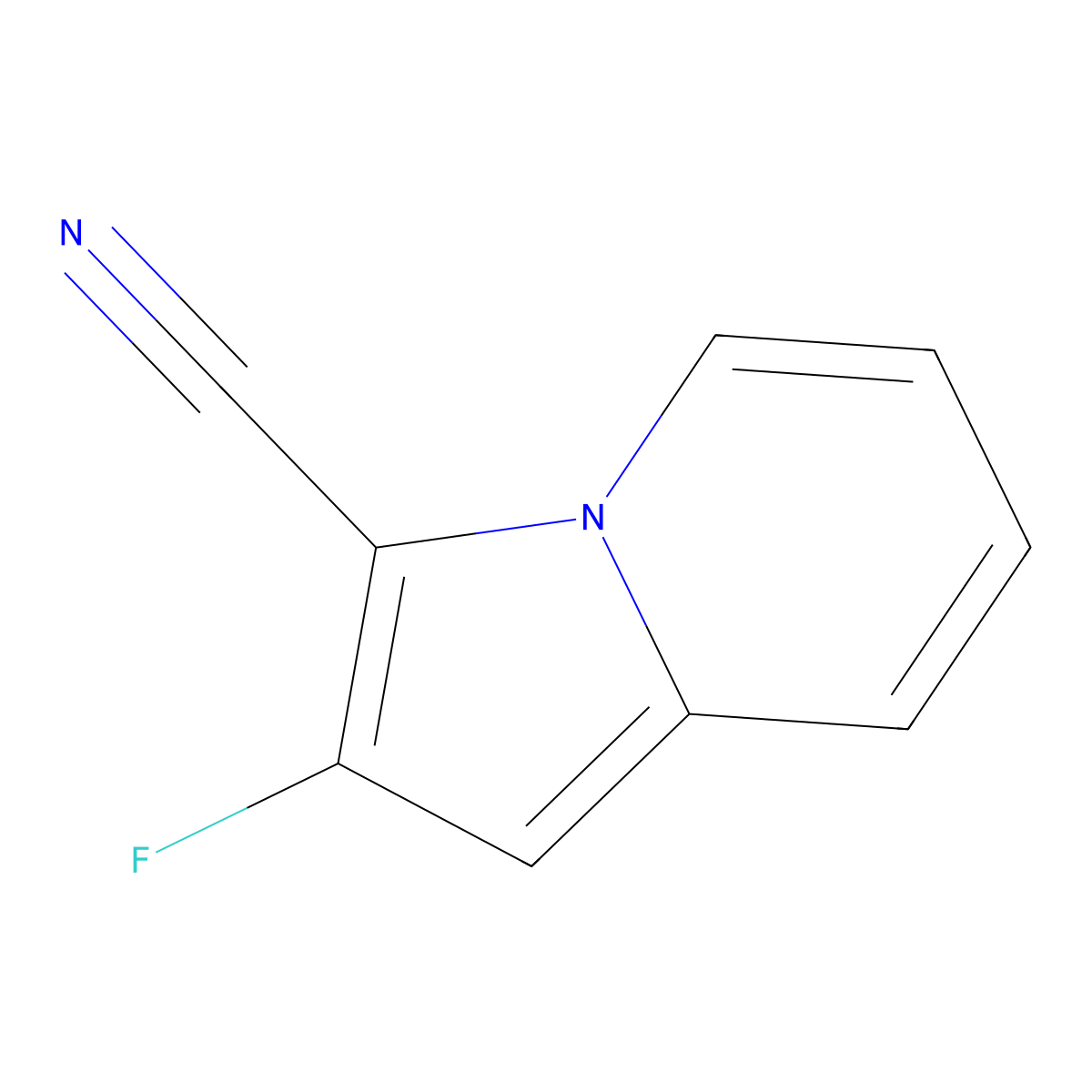 2-Fluoroindolizine-3-carbonitrile molecular structure, CAS 733054-10-9