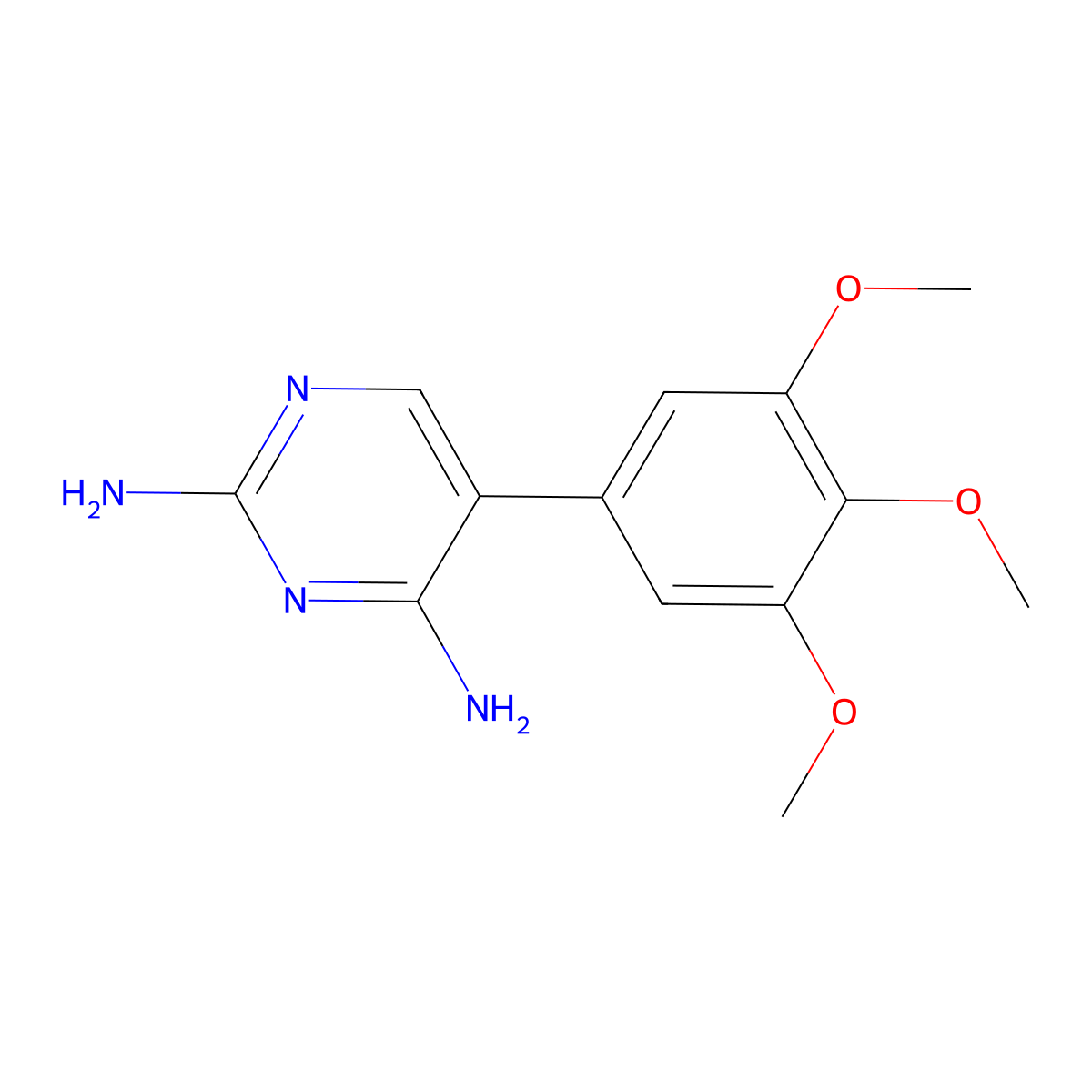 5-(3,4,5-Trimethoxyphenyl)pyrimidine-2,4-diamine molecular structure, CAS 7331-22-8
