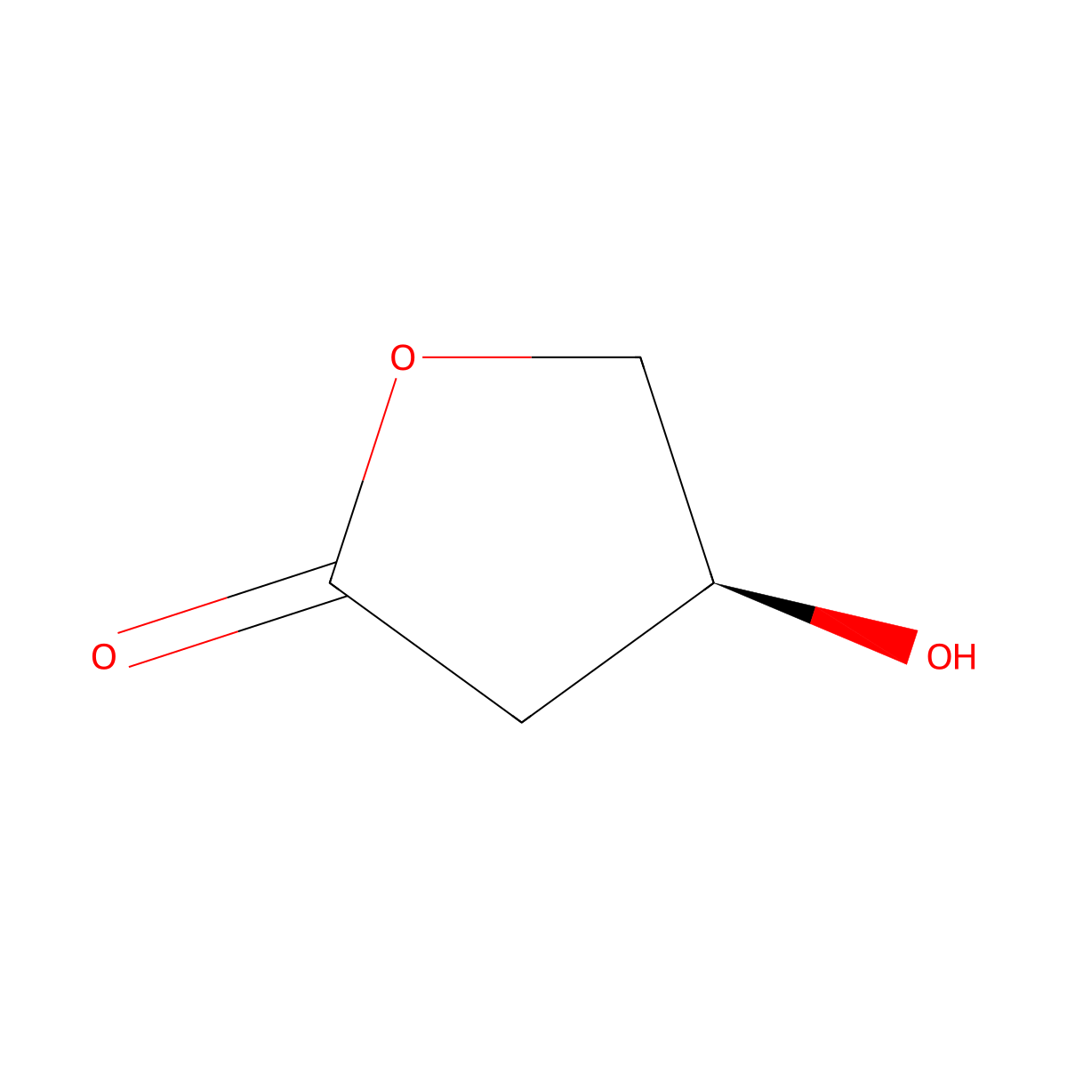 3-Hydroxybutyrolactone, (3S)- molecular structure, CAS 7331-52-4