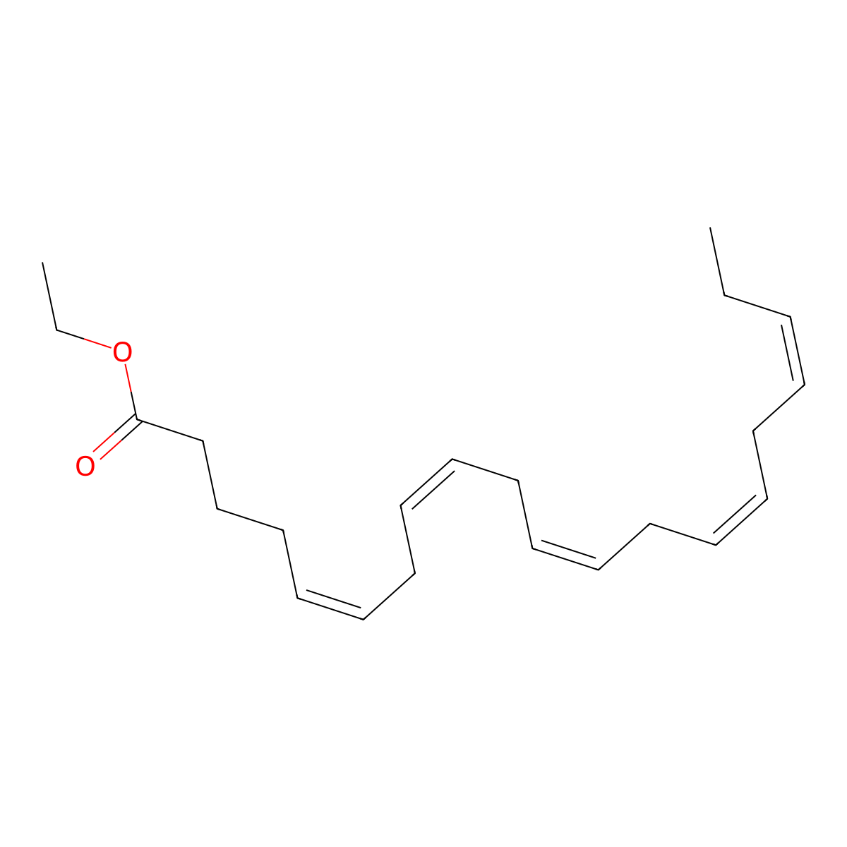 Icosapent Ethyl molecular structure, CAS 73310-10-8