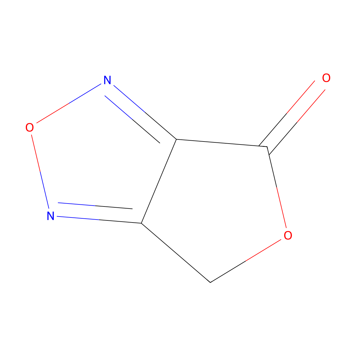 4H,6H-furo(3,4-c)(1,2,5)oxadiazol-4-one molecular structure, CAS 73314-58-6