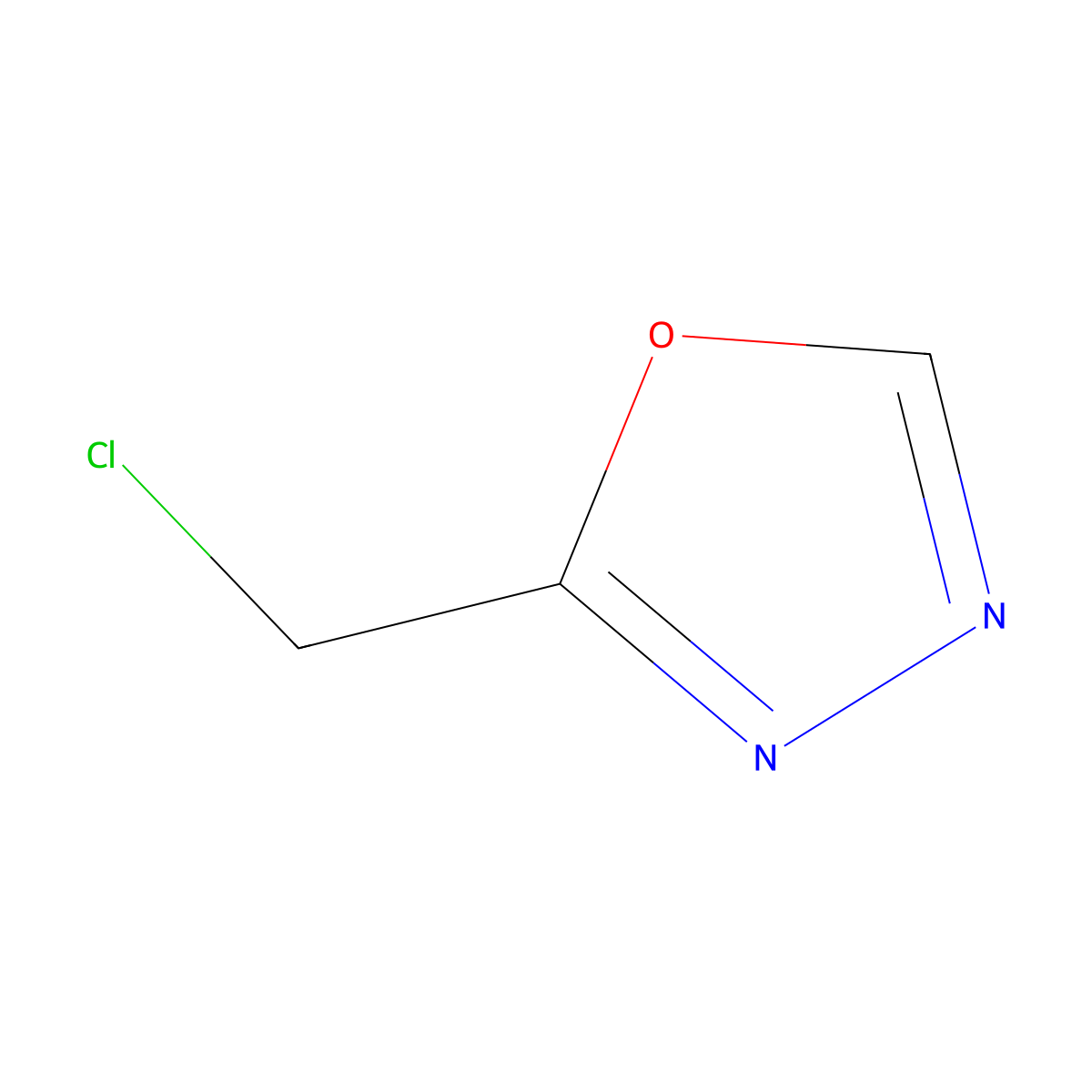 2-(Chloromethyl)-1,3,4-oxadiazole molecular structure, CAS 73315-63-6