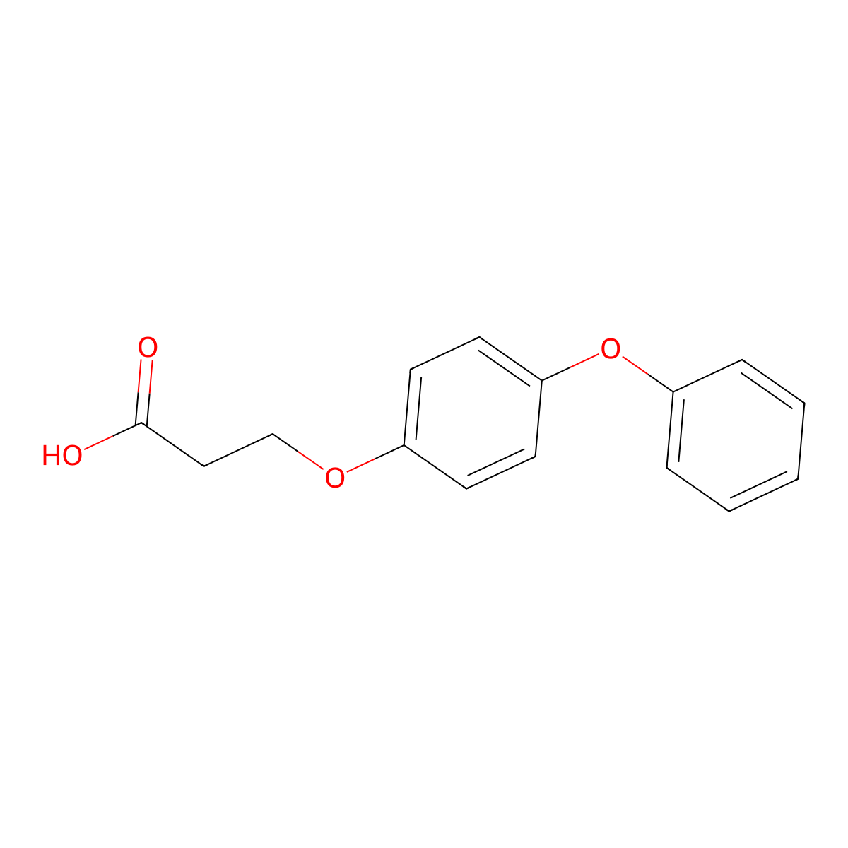 3-(4-phenoxyphenoxy)propanoic Acid molecular structure, CAS 73316-22-0