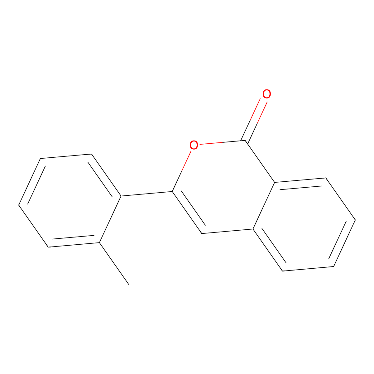3-(2-Tolyl)-1H-2-benzopyran-1-one molecular structure, CAS 73318-30-6