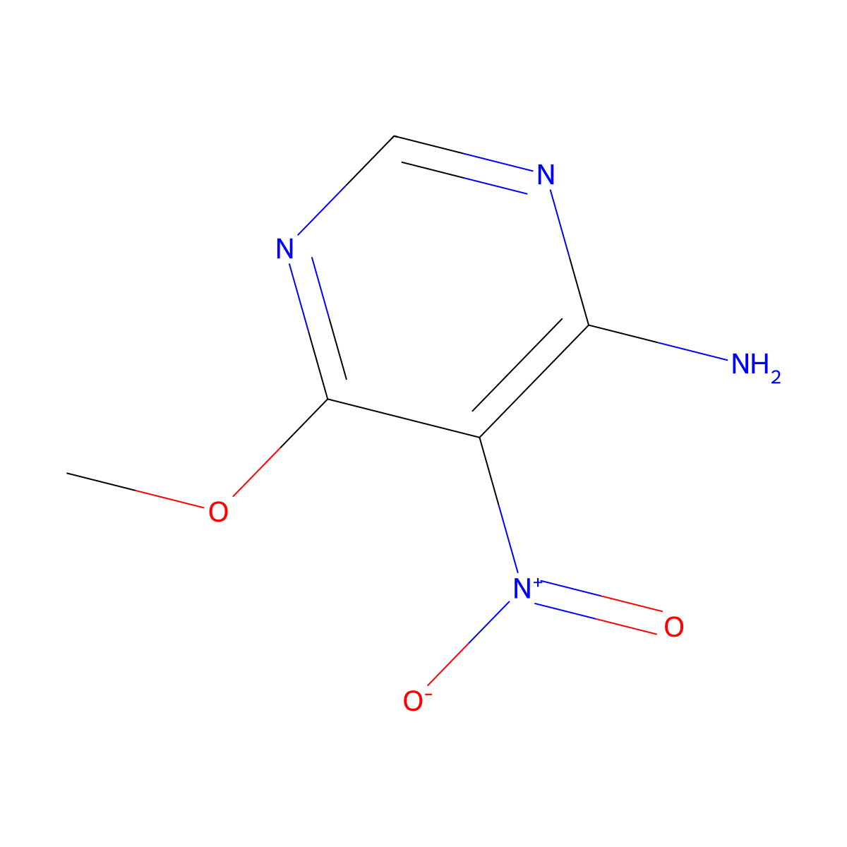 6-Methoxy-5-nitropyrimidin-4-amine molecular structure, CAS 73318-75-9