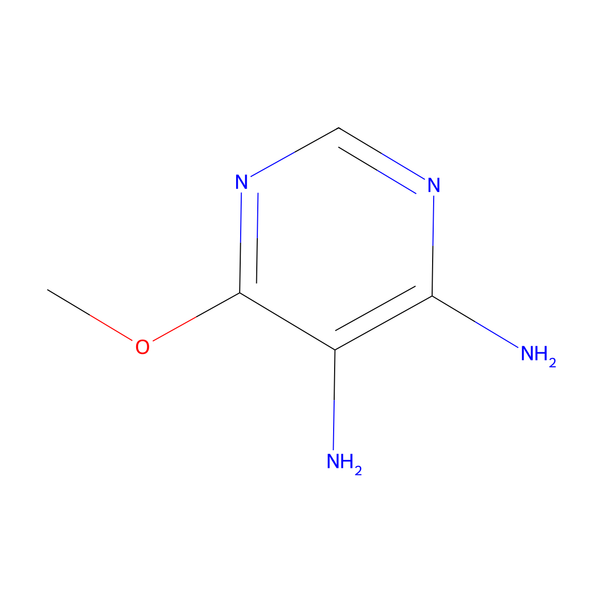 6-Methoxy-4,5-pyrimidinediamine molecular structure, CAS 73318-76-0