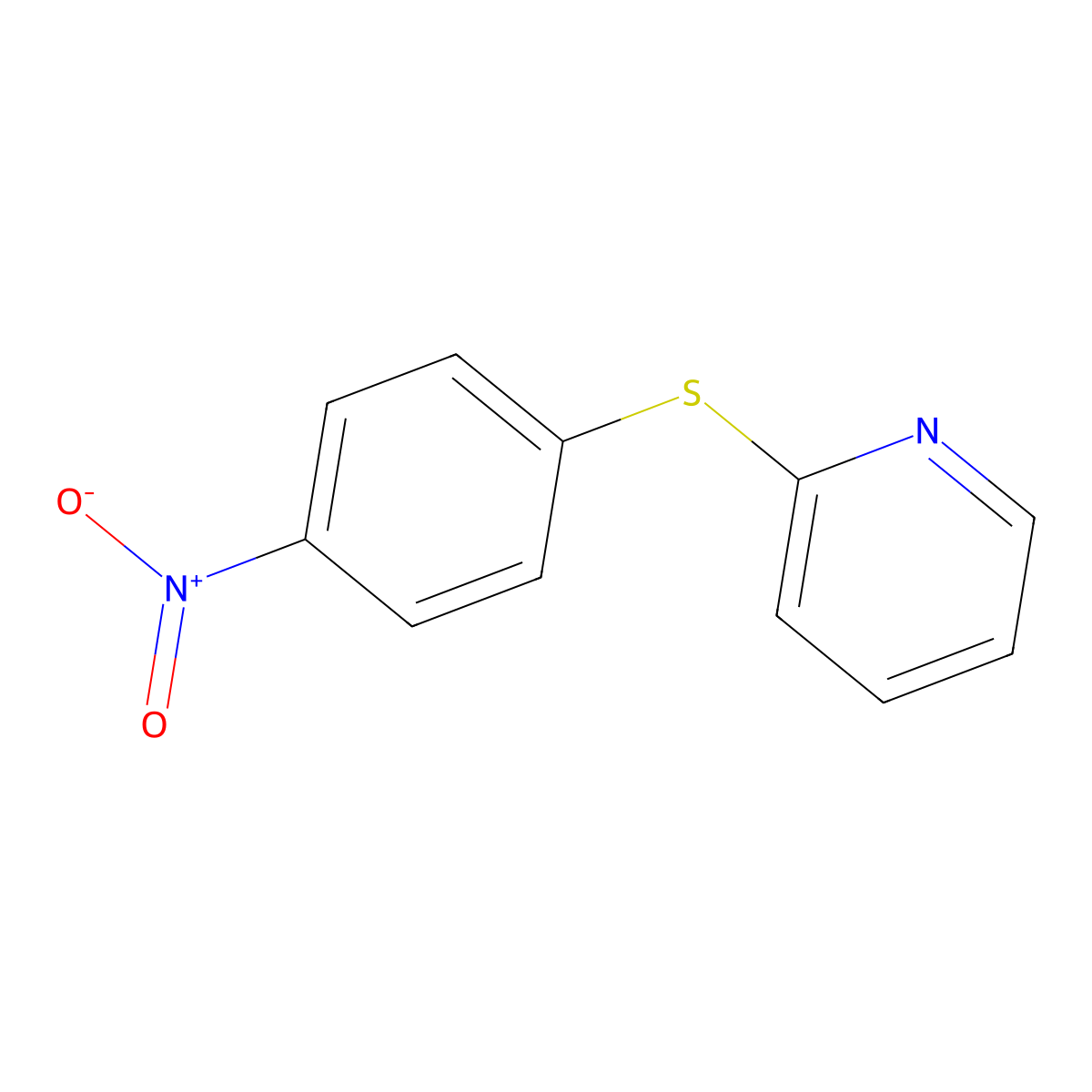 2-[(4-Nitrophenyl)sulfanyl]pyridine molecular structure, CAS 73322-01-7