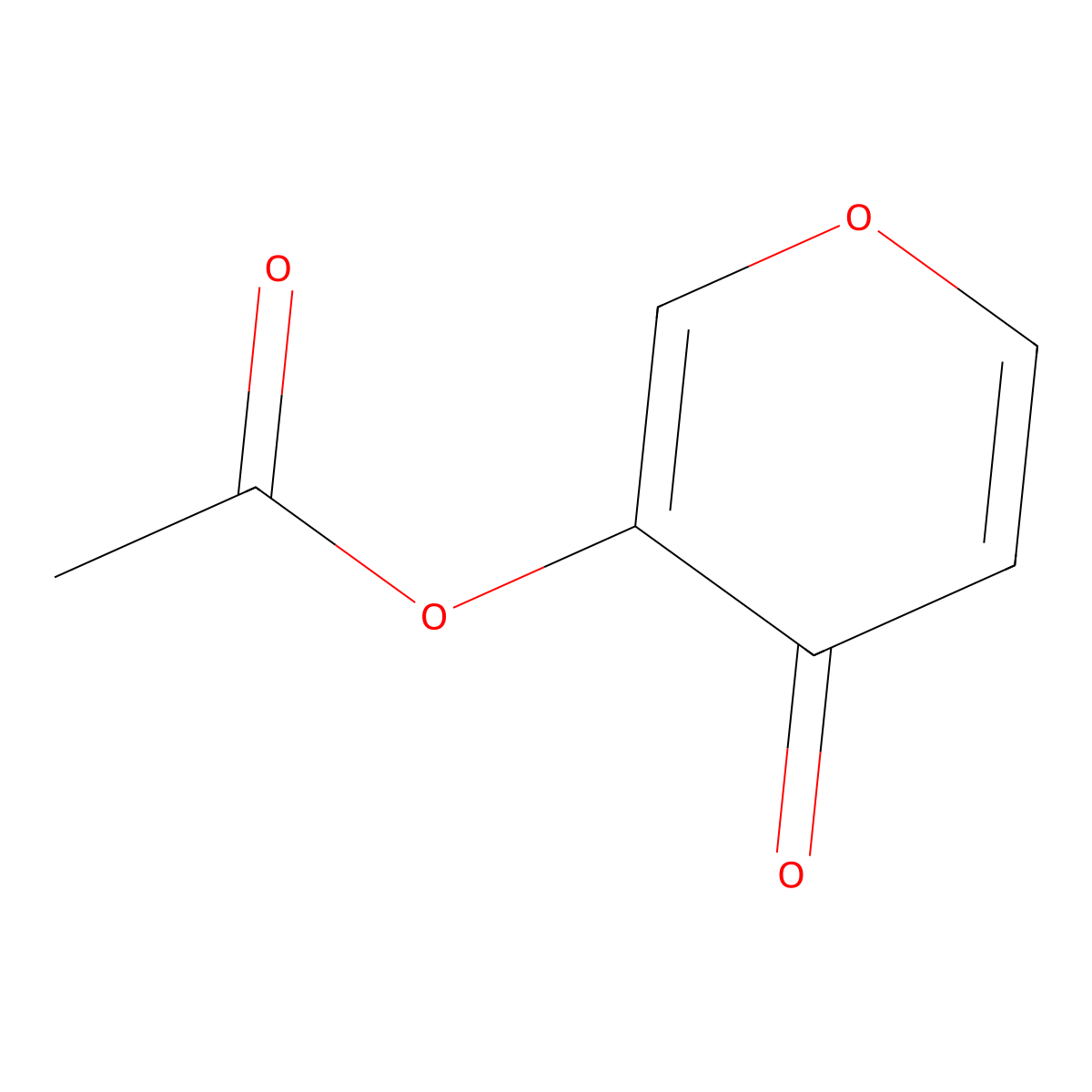 4-oxo-4H-pyran-3-yl acetate molecular structure, CAS 73322-54-0
