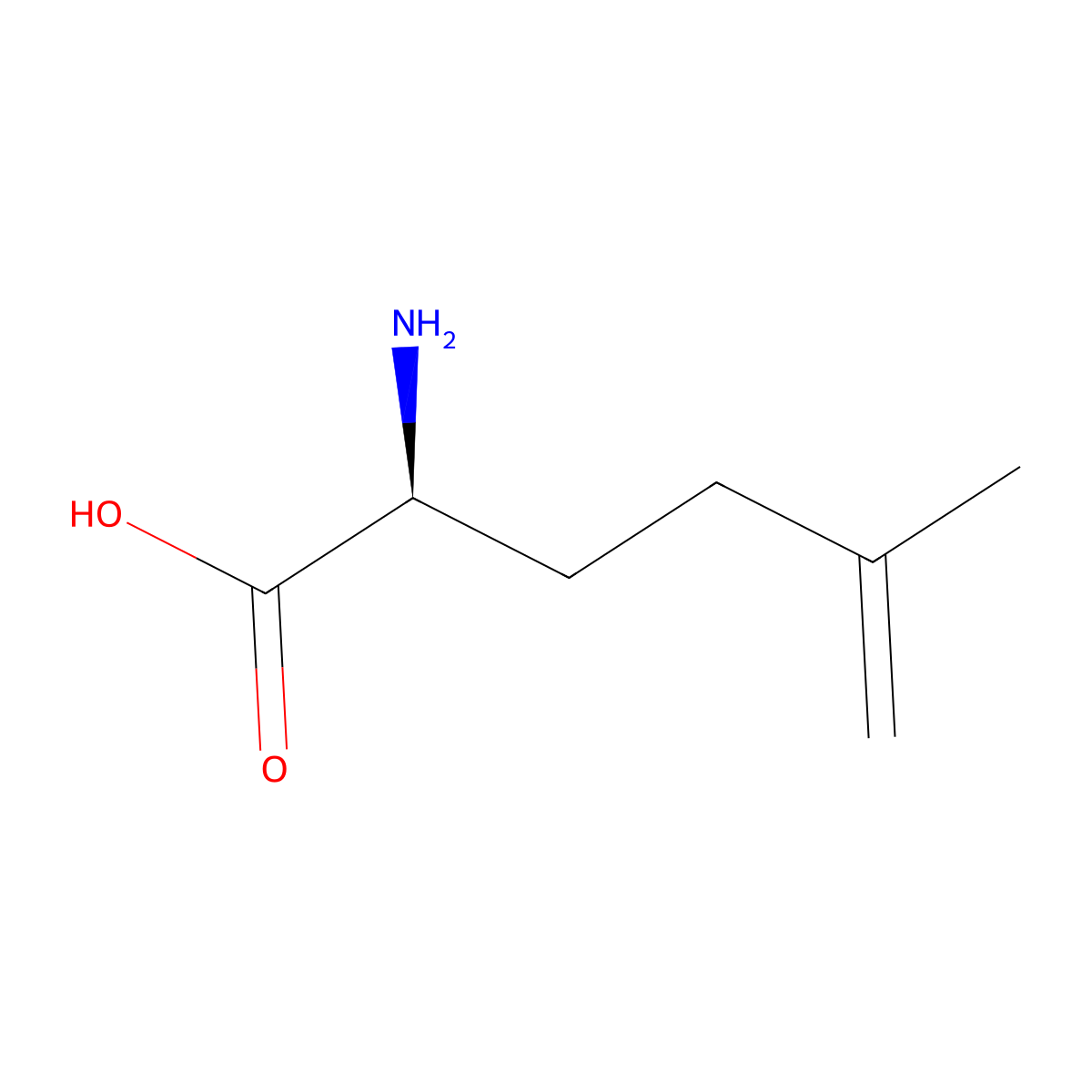 2-Amino-5-methyl-5-hexenoic acid molecular structure, CAS 73322-75-5