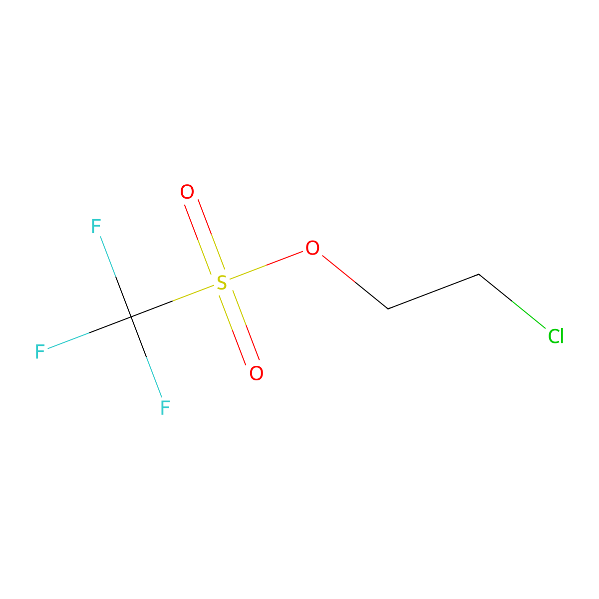 2-Chloroethyl trifluoromethanesulfonate molecular structure, CAS 73323-80-5