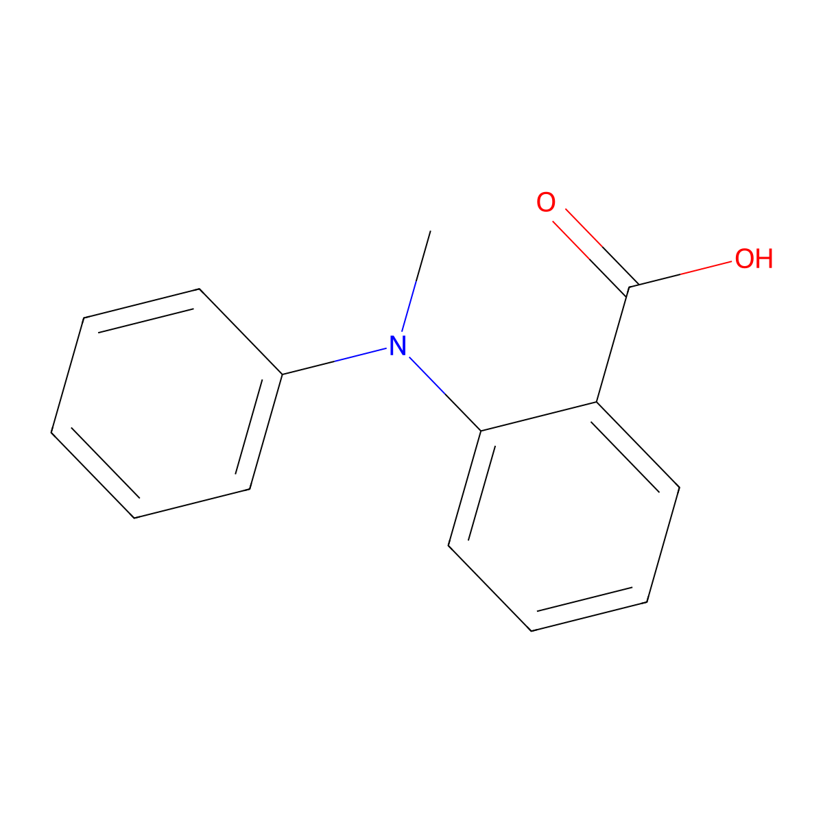 2-(Methylphenylamino)benzoic acid molecular structure, CAS 73323-82-7