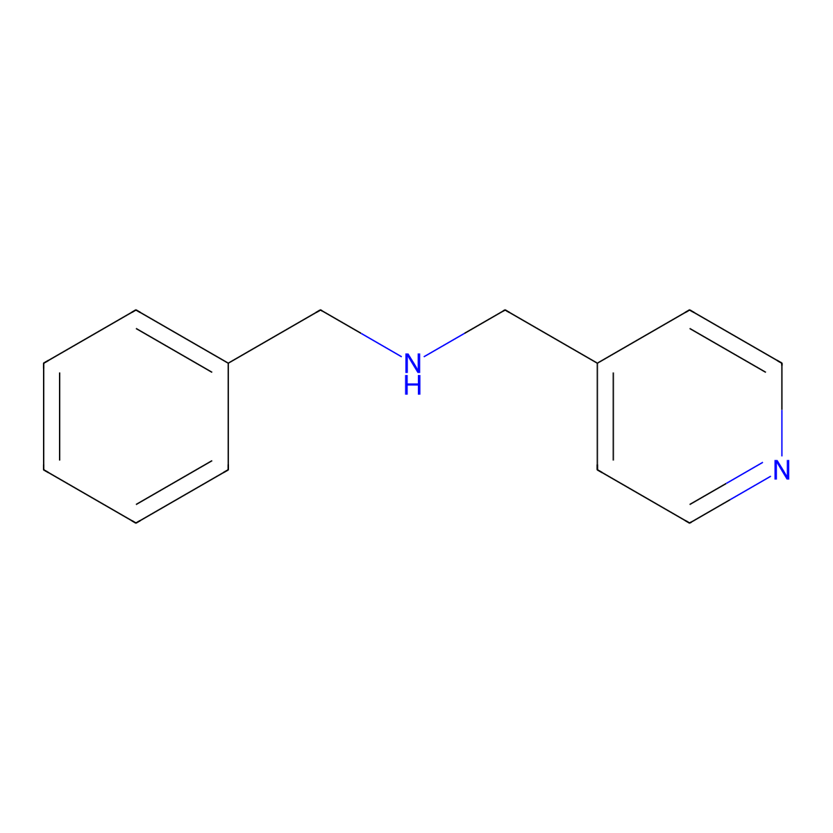 N-(Phenylmethyl)-4-pyridinemethanamine molecular structure, CAS 73325-67-4