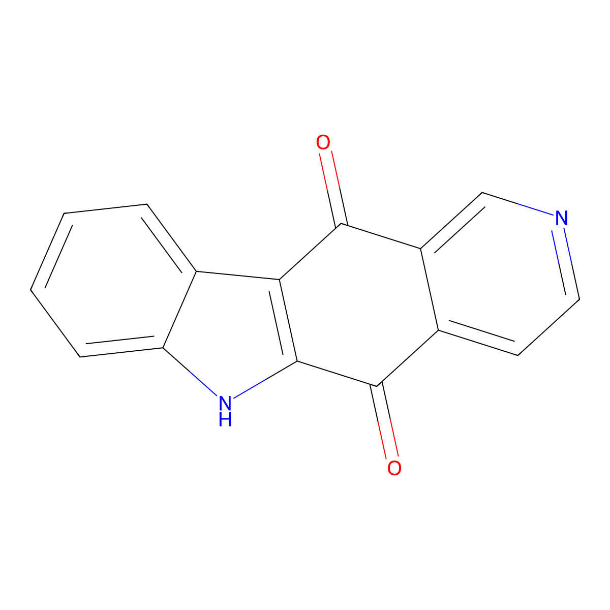 5H-Pyrido[4,3-b]carbazole-5,11(6H)-dione molecular structure, CAS 73326-98-4